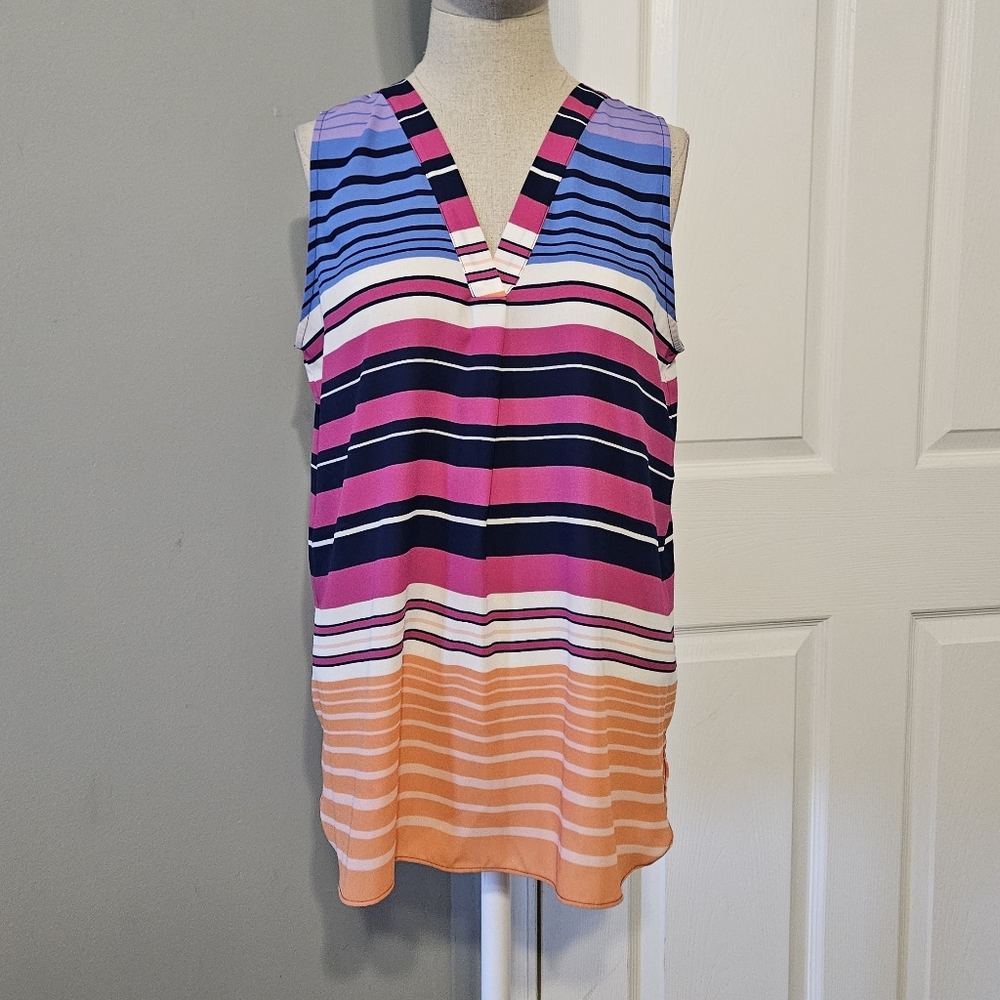 NWT Jones New York Multicolor Striped Blouse